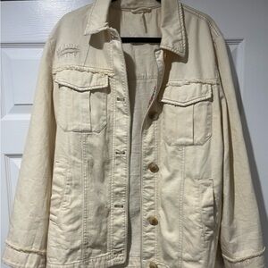 Free People Cream Utility Jacket
